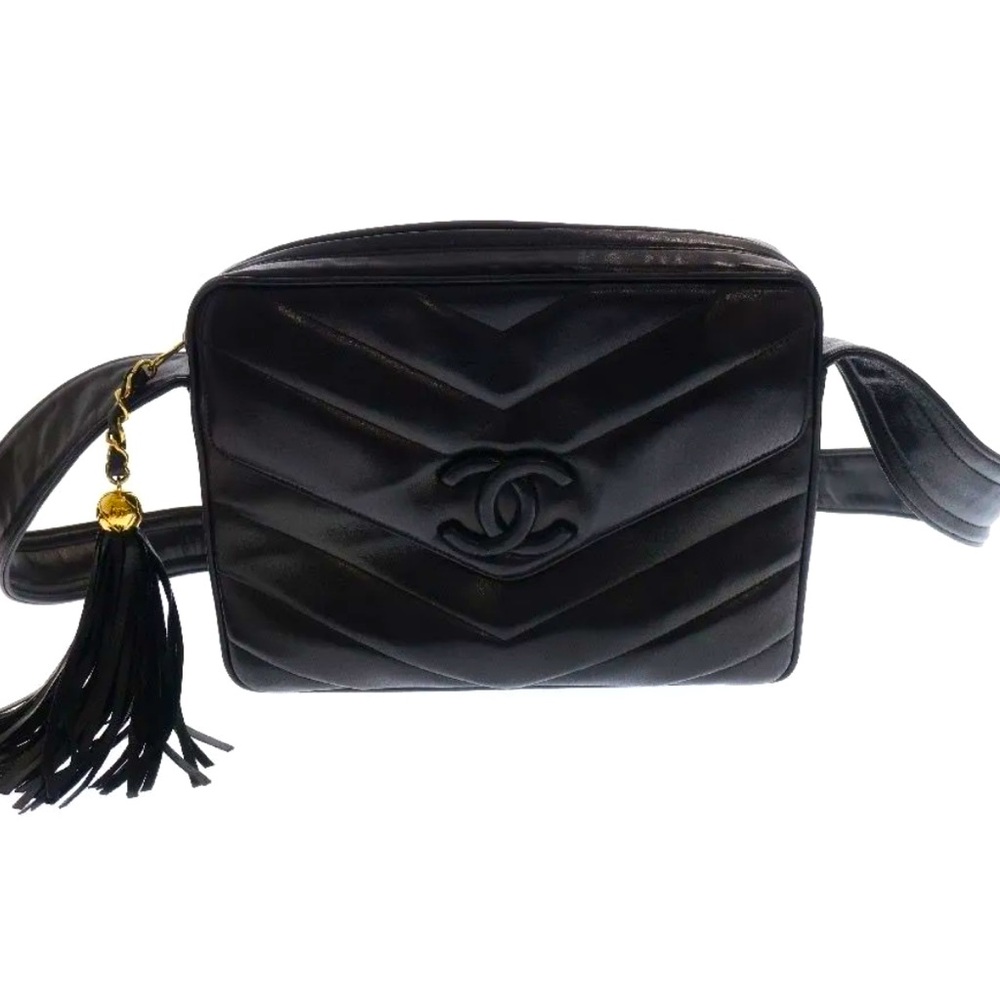 CHANEL Chevron Nappa Lambskin Crossbody Bag